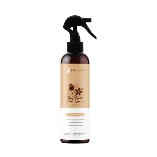 Kin + Kind Almond + Vanilla Coat Spray for Dog Smells (12 oz)