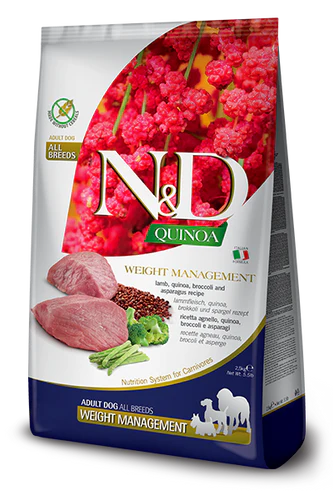 Farmina N&D Dog Weight Management Lamb Quinoa & Broccoli Med/Maxi Adult 15.4# Dry Food