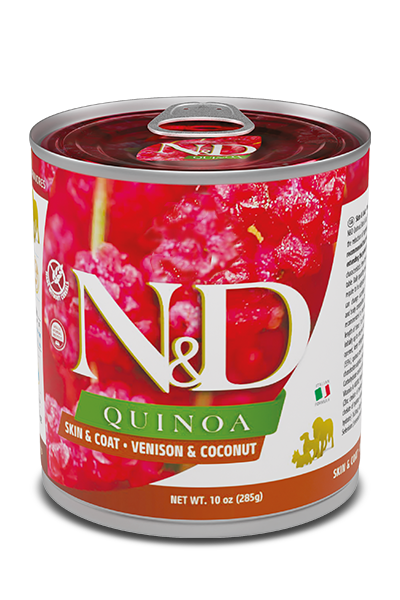 Farmina N&D Dog GF Quinoa Skin & Coat Venison Can