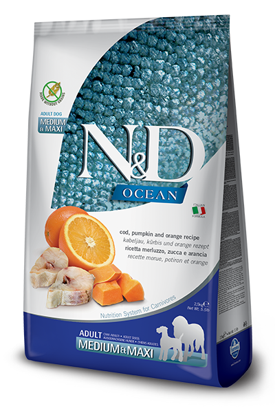 Farmina Cod, Pumpkin & Orange Adult Medium & Maxi Dry Dog Food (5.5-lb)
