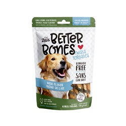 Zeus Better Bones - Milk Flavor - Chicken-Wrapped Twists - 10 pack (Milk Flavor)