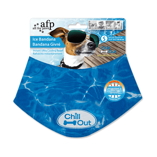 All For Paws Chill-Out Instant Cooling Dog Ice Bandana (S Neck Girth 30-36 cm 11.8-14.4 Inch)