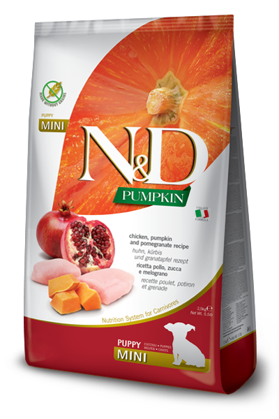 Farmina N&D Pumpkin Puppy Mini Chicken, Pumpkin & Pomegranate Dog Food (15.4 lb)