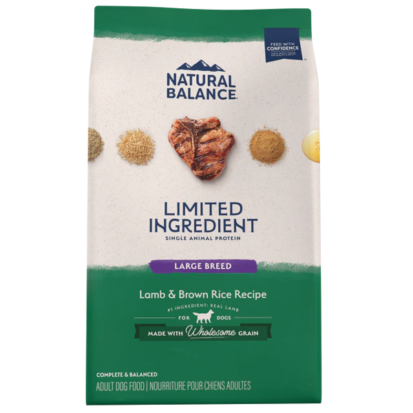 Natural Balance Limited Ingredient Lamb Brown Rice Large Breed Recipe Dry Dog Food 26 Lb Canton NC Waynesville NC The Dog House NC