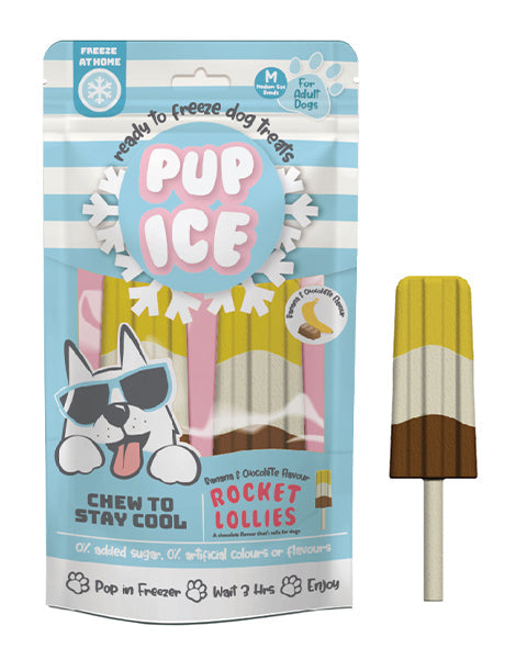 Ethical Pet Rocket Lollies Banana & Chocolate Flavor Dog Treats (3 oz)