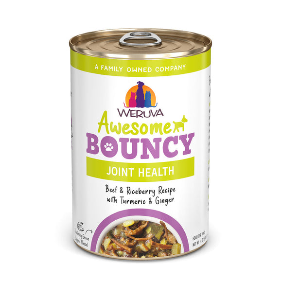 Weruva Awesome Bouncy Beef & Riceberry Recipe with Turmeric & Ginger In Broth Dog Food