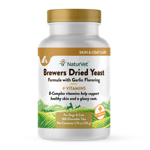 NaturVet Brewers Dried Yeast Formula with Garlic Flavoring Plus Vitamins