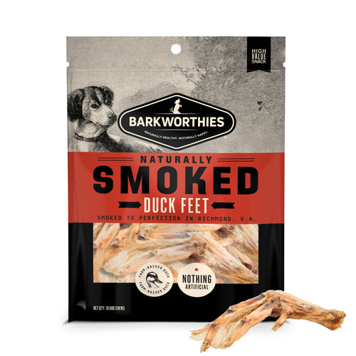 Barkworthies Smoked Duck Feet Dog Treat
