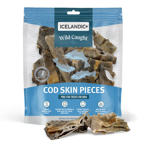 Icelandic+ Cod Skin Pieces Dog Treats