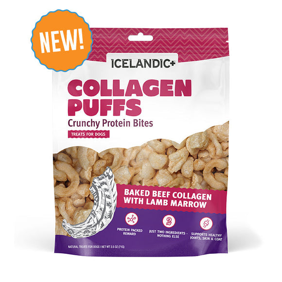 Icelandic+ Beef Collagen Puffs with Marrow Treats for Dogs (2.5 oz)