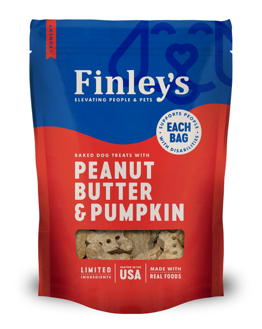 Finley's Peanut Butter Pumpkin Crunchy Biscuits Dog Treats (12 oz)