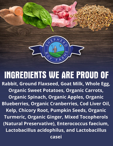 Shepherd Boy Farms Freeze Dried Raw Rabbit 14oz