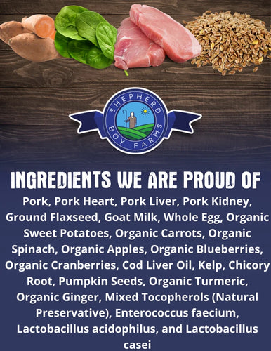 Shepherd Boy Farms Freeze Dried Raw Pork