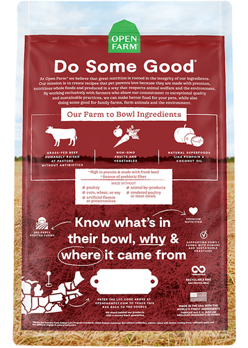 Open Farm Grass-Fed Beef Dry Dog Food (4 LB)