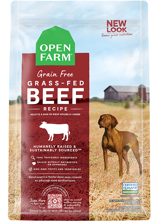 Open Farm Grass-Fed Beef Dry Dog Food (4 LB)