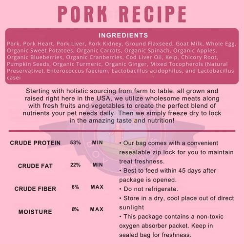 Shepherd Boy Farms Freeze Dried Raw Pork
