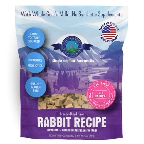 Shepherd Boy Farms Freeze Dried Raw Rabbit 14oz