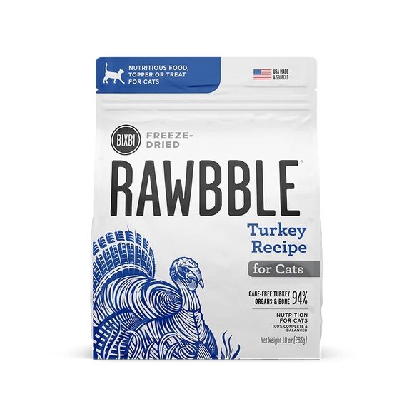 BIXBI Rawbble® Freeze-Dried Food for Cats – Turkey Recipe