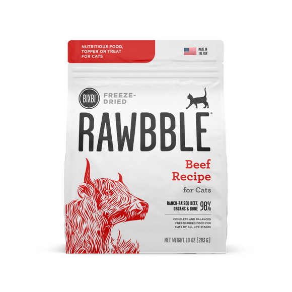 BIXBI Rawbble® Freeze-Dried Food for Cats – Beef Recipe