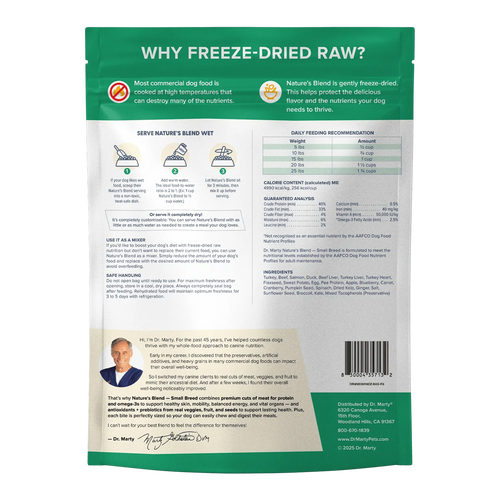 Dr Marty Dog Freeze Dried Small Breed 16oz