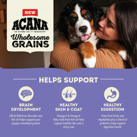 ACANA Wholesome Grains Large Breed Puppy Recipe 22.5 lb