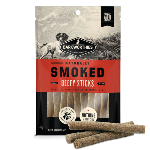 Barkworthies Smoked Beefy Sticks Dog Treat