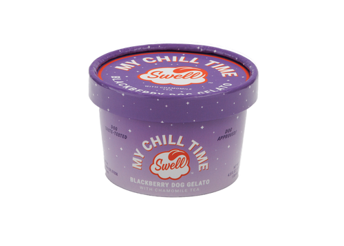 Swell My Chill Time Blackberry with Chamomile Tea Frozen Gelato Dog Treat (4.5 oz)