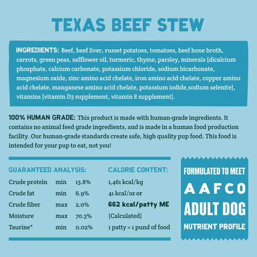 A Pup Above Texas Beef Stew Dog Food