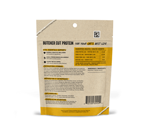 Vital Essentials Freeze-Dried Raw Duck Liver Cat Treats