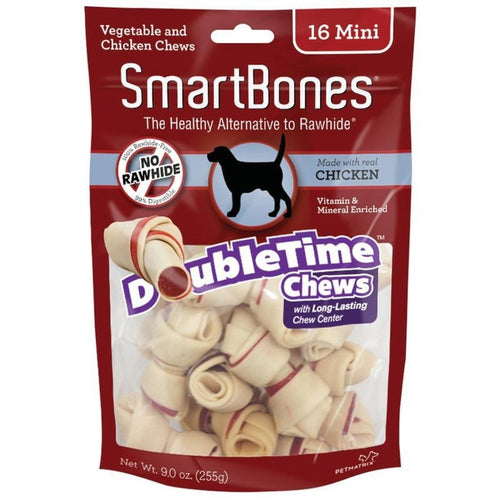 SmartBones Doubletime Rolls With Long-Lasting Center (Mini, 16 Pack)