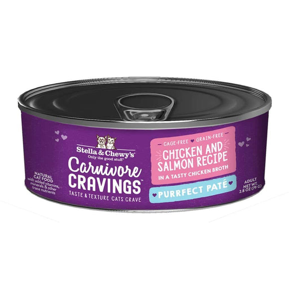 Stella & Chewy's Carnivore Cravings Purrfect Paté Chicken & Salmon Recipe Wet Cat Food (2.8-oz)
