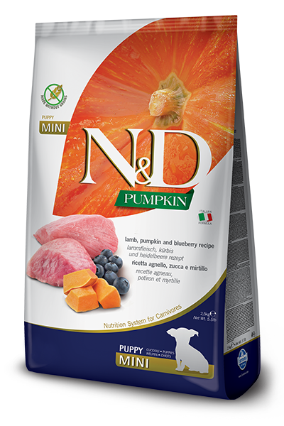 Farmina N&D Pumpkin Grain-Free Lamb, Pumpkin & Blueberry Puppy Mini Dog Food
