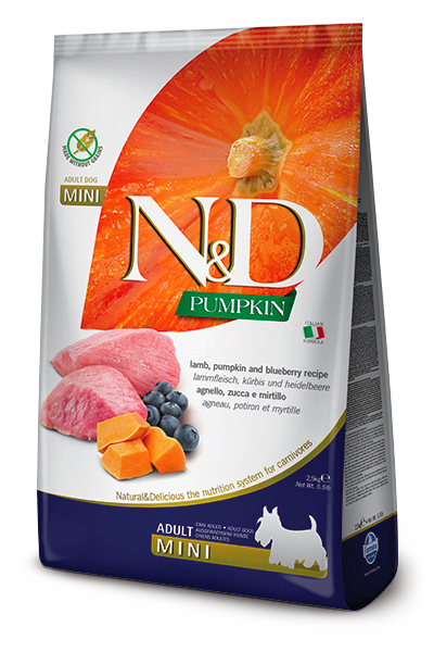 Farmina N&D Dog Lamb, Blueberry & Pumpkin Mini Adult Dry Food