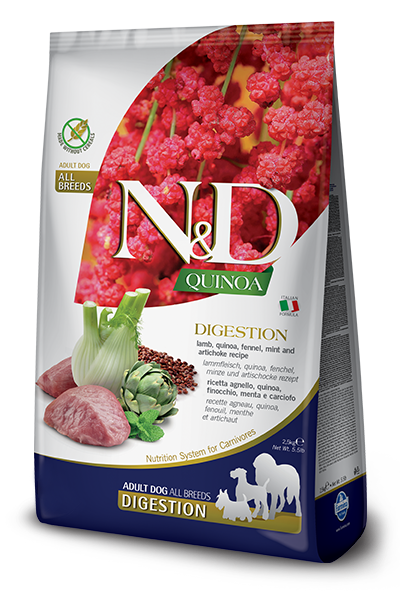 Farmina N D Quinoa Digestion Lamb Adult Dog Food Canton NC Waynesville NC The Dog House NC