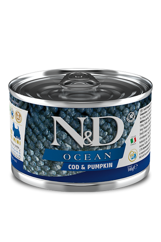 Farmina N&D Ocean Cod & Pumpkin Recipe Wet Dog Food Mini (4.9 Oz.)