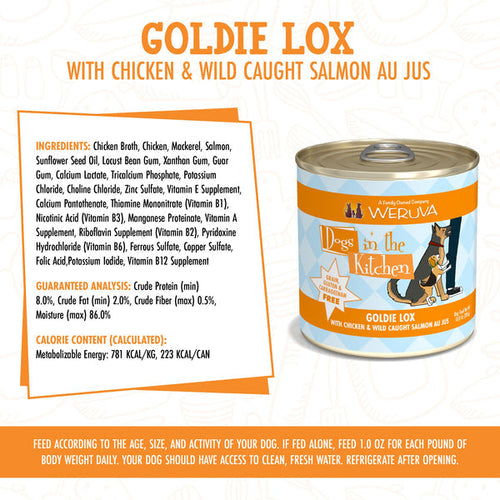 Weruva Dogs in the Kitchen Goldie Lox with Chicken & Wild Caught Salmon Au Jus