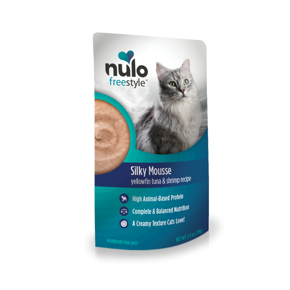 Nulo FreeStyle Silky Mousse Yellowfin Tuna & Shrimp Recipe for Cats