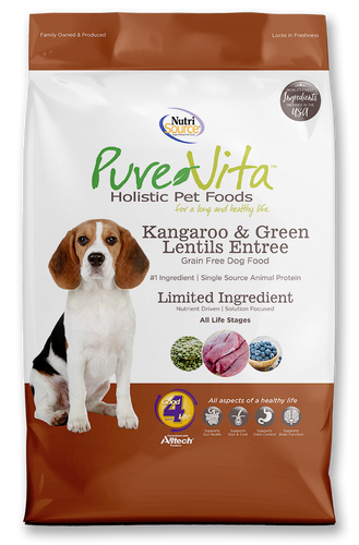 NutriSource® PureVita™ Kangaroo & Green Lentils Entrée Grain Free Limited Ingredient Dog Food