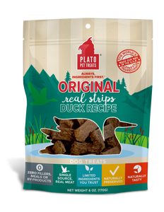 Plato Real Strips Duck Meat Bar Dog Treats
