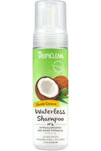 TropiClean Gentle Coconut Hypoallergenic Waterless Shampoo for Pets